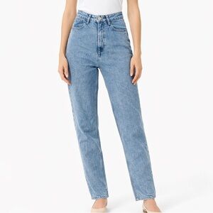 Zara High Rise Straight Leg Jeans Light Wash Denim Size 4